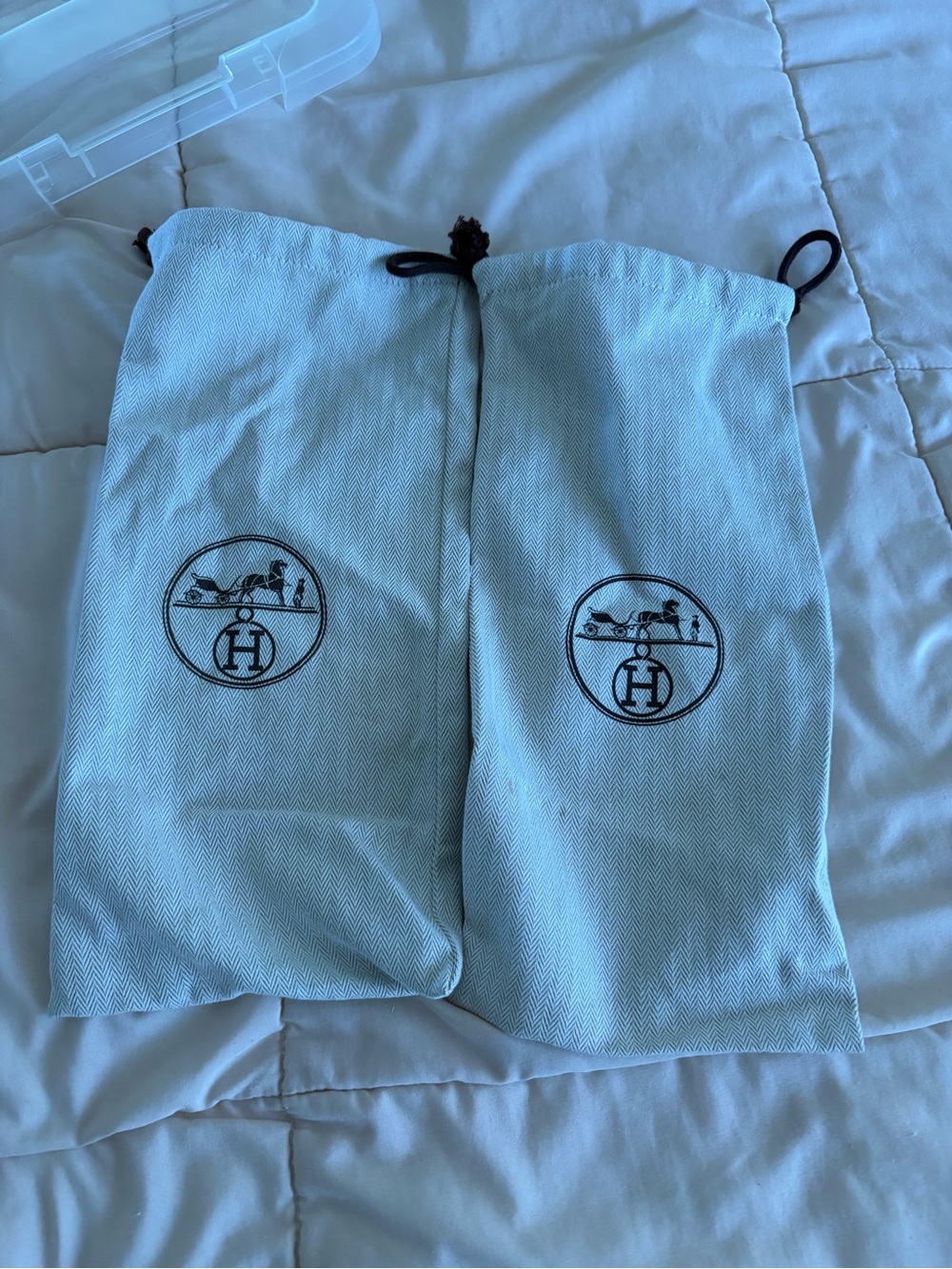 Hermès Drawstring shoe Dust Bags